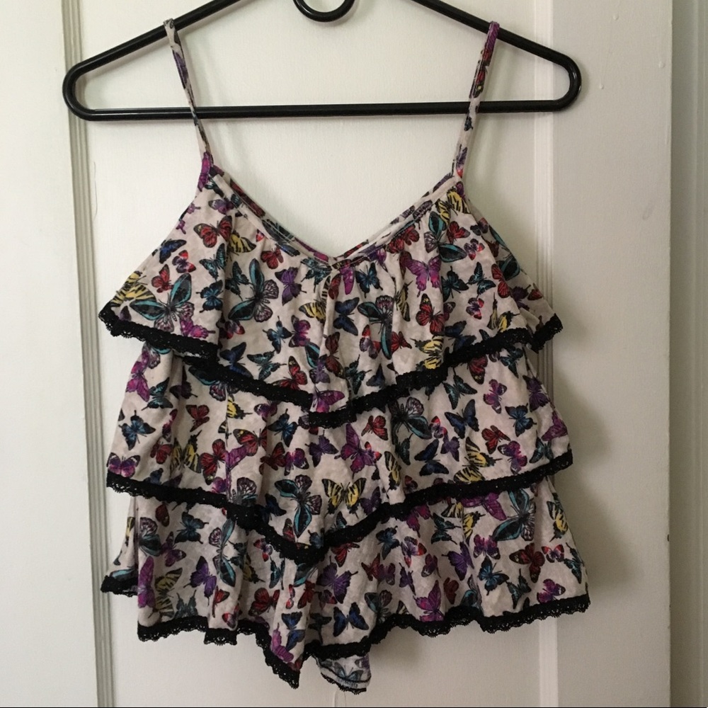 Forever 21 Layered Butterfly Tank